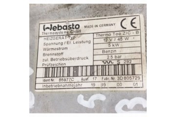 Controlador / Módulo Webasto Nissan Pathfinder R50 1998 3D805729