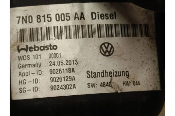 2015 Volkswagen Sharan Parking heater Webasto 7N0815005AA Quality of parts according to GVO O original with manufacturer s logo 
