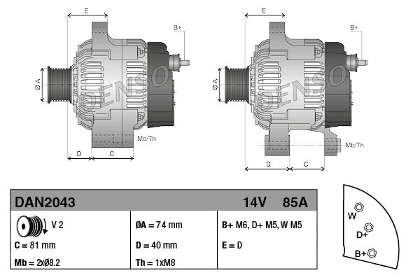 Alternator for ARMATRAC 1000 BASAK 2000 HATTAT TRAKTOR A T KIOTI PX Catalog number of substitutes 3671193M91 3671529M91 54022774