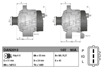 Alternator for CARRARO LS CASE IH 100 20 200 300 4000 500 JX LS Catalog number of substitutes 87422777 0210801600 1022119090