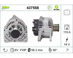 Alternador para DACIA DUSTER, DUSTER/SUV, LOGAN, LOGAN EXPRESS, LOGAN II