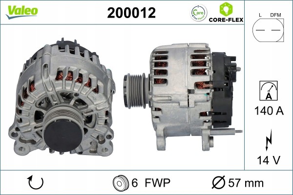 Alternator for AUDI A1 A3 A4 B6 A4 B7 A8 D4 Q3 TT CHRYSLER SEBRING Catalog number of the part VIC 489663