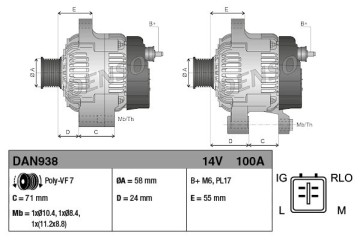 Alternator for TOYOTA AURIS AVENSIS AVENSIS Kombi AVENSIS sedan COROLLA Catalog number of the original 270600G010 270600G011 270
