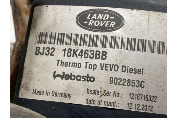 Webasto para LAND ROVER RANGE ROVER EVOQUE (L538) 9022853C 2.2L diése