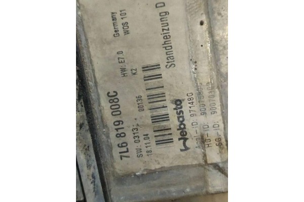 Webasto VW TOUAREG 7LA 7L6 7L7 7L6819008C 2 5L diesel 128kW 2006 Catalog number of substitutes 9007018B 90075806 97148G