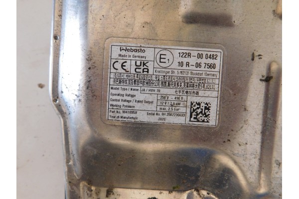 LAND ROVER EVOQUE L551 WEBASTO HEATER BATTERY HEATER 122R000482 Packaging status original