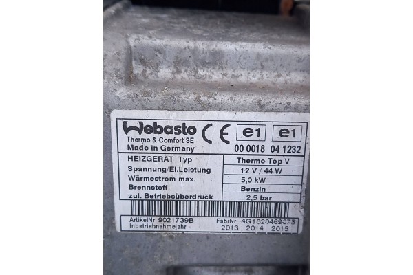 Calefactor estacionario Webasto para Seat Alhambra 7N II 7N0815065N