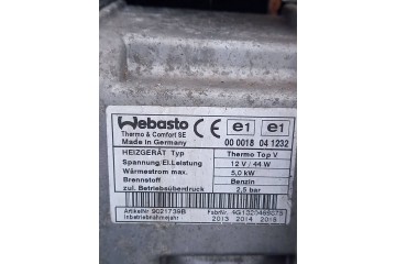 Calefactor estacionario Webasto para Seat Alhambra 7N II 7N0815065N