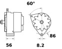 Alternator to MG 314 Car type passenger cars