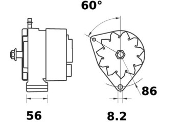 Alternator to MG 314 Car type passenger cars