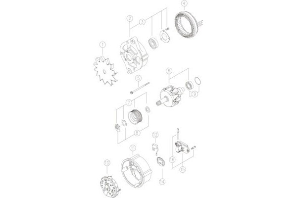 Alternator to MG 314 Catalog number of substitutes 0117 7063 0118 3455 0118 3630 0419 1523 1177063 01177063 01178607 1178607 011