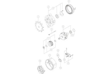 Alternator to MG 314 Catalog number of substitutes 0117 7063 0118 3455 0118 3630 0419 1523 1177063 01177063 01178607 1178607 011