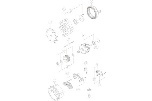 Alternator to MG 279 Catalog number of the part VIC 163179