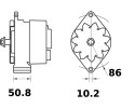 Alternator to MG 279 Car type passenger cars