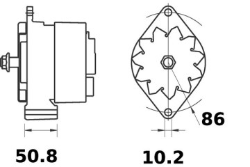 Alternator to MG 279 Car type passenger cars