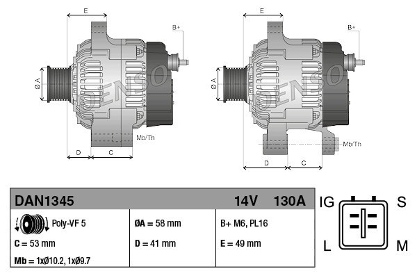 Alternator for TOYOTA AVENSIS VERSO COROLLA Liftback PREVIA II RAV 4 II Catalog number of substitutes 27060 27040 28 5852 104210