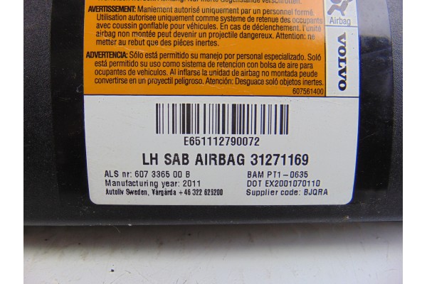 31271169 AIRBAG LATERAL IZQUIERDO VOLVO V50 FAMILIAR D4 Kinetic 2011 31271169 199059 VOLVO - 2
