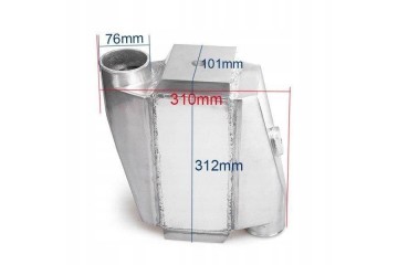 Water Intercooler TurboWorks 255x115x115 3 2x90st flip Product weight with unit packaging 5 24 kg