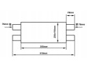 Silenciador Central 76mm TurboWorks LT 304SS