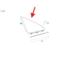 SIDE WINDOW RIGHT MERCEDES AMG GT 43 A2906701200