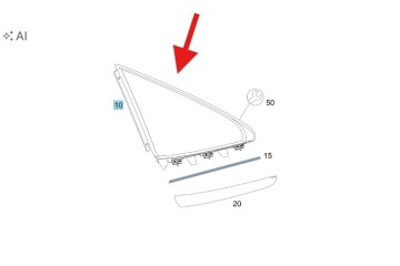 SIDE WINDOW RIGHT MERCEDES AMG GT 43 A2906701200