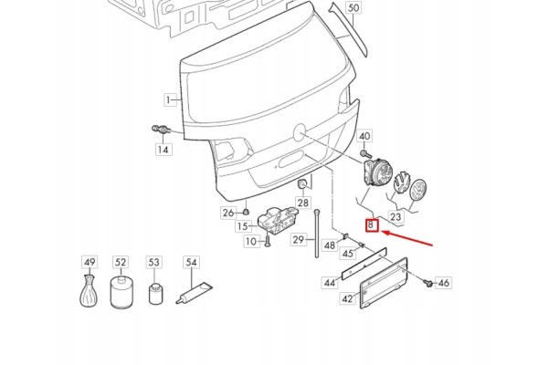 5G9827469JFOD TRUNK HANDLE VW GOLF 14 17 Part manufacturer VAG
