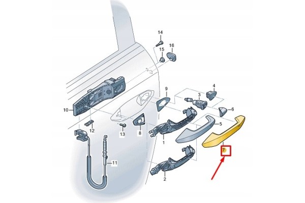 Door handle element OE 8Y0 839 239AGRU