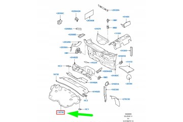 Panel de Aislamiento del Capó FORD GALAXY MK2 1682018 AM21-U16746-AA