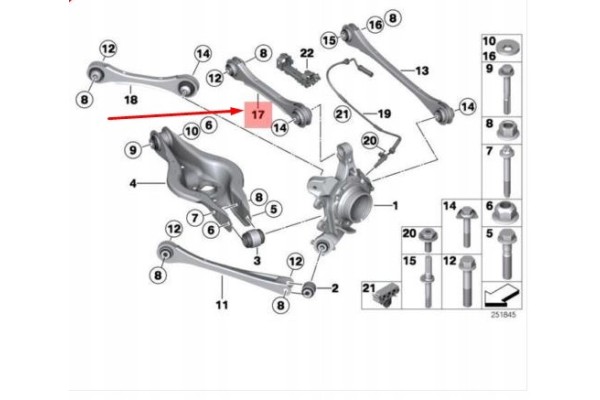 BMW 33 32 6 792 544 SUSPENSION CONTROL ARM Part manufacturer BMW OE
