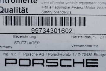 OE VAG 99734301602 CUSHION SHOCK ABSORBER PORSCHE P 911 05 13 PR Customs tariff code 87088035