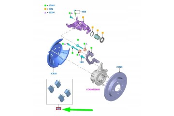 GD FORD FIESTA WT MK6 Rear Wheel Brake Pad Set 5382847 Part manufacturer Ford OE