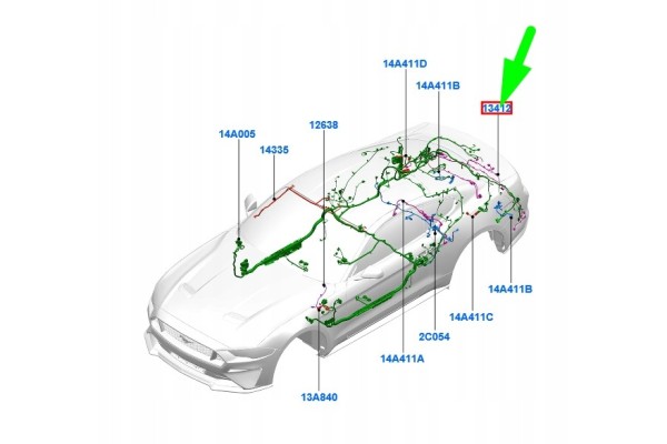 BUMPER BEAM FORD REAR MUSTANG 17 Part manufacturer Ford OE