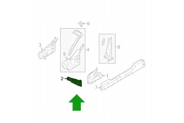 REINFORCEMENT REAR LEFT 2279202 FORD MUSTANG 2015 FR3Z 63101A03 B Packaging status original
