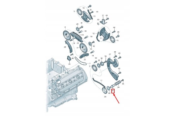 OE VAG 059109341A OIL PUMP SHAFT AUDI Q7 3 0 TDI 07