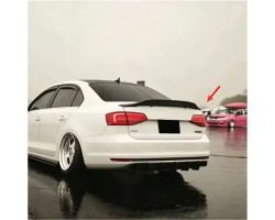 For VW Jetta 6 Big R Style Rear Spoiler 2012 2018 Piano Black ABS Plastic