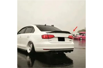 For VW Jetta 6 Big R Style Rear Spoiler 2012 2018 Piano Black ABS Plastic