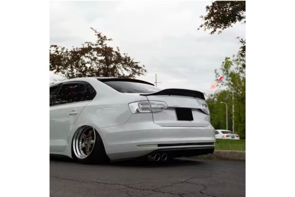 For VW Jetta 6 Big R Style Rear Spoiler 2012 2018 Piano Black ABS Plastic Packaging status original
