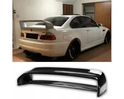For BMW 3 Series E46 Double Layers Rear Spoiler 1998 2006 Glossy Black ABS