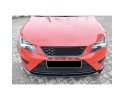For Seat Leon FR MK3 2012 2016 Cupra PFL Piano Black ABS Plastic Front Lip Catalog number of the part AVBL0418