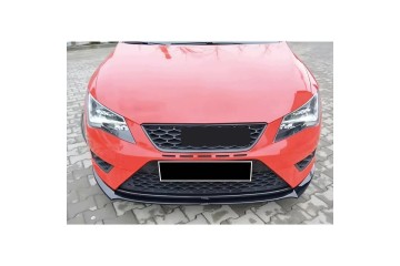 For Seat Leon FR MK3 2012 2016 Cupra PFL Piano Black ABS Plastic Front Lip Catalog number of the part AVBL0418