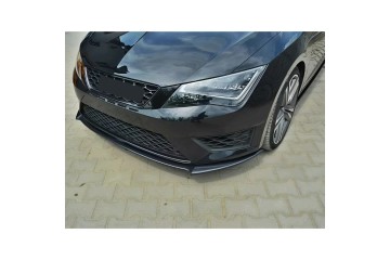 For Seat Leon FR MK3 2012 2016 Cupra PFL Piano Black ABS Plastic Front Lip Part manufacturer Autovision