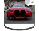 For BMW M4 G82 M3 G80 Front Splitter 2021 With ABE TUV ABS Plastic Black