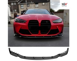 For BMW M4 G82 M3 G80 Front Splitter 2021 With ABE TUV ABS Plastic Black