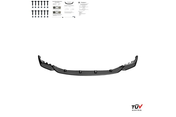 For BMW M4 G82 M3 G80 Front Splitter 2021 With ABE TUV ABS Plastic Black Installation side front