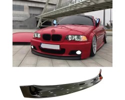 For BMW 3 Series E46 Coupe M Sport M3 CSL Style 97 06 Piano Black Front Lip