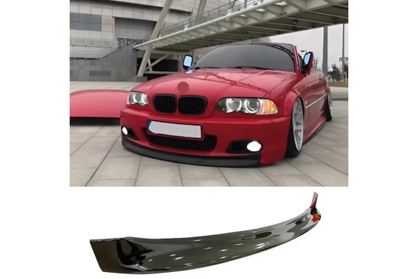 For BMW 3 Series E46 Coupe M Sport M3 CSL Style 97 06 Piano Black Front Lip