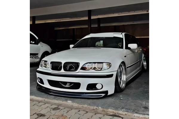 For BMW 3 Series E46 Coupe M Sport M3 CSL Style 97 06 Piano Black Front Lip Catalog number of the part AVBL0432