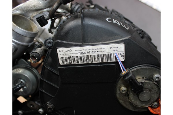 Motor de gasolina Audi A3 8P 2.0 Tfsi Caw completo usado 7