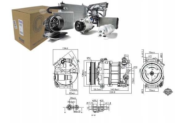 Compresor de aire acondicionado - Nissens 89584 nuevo 2