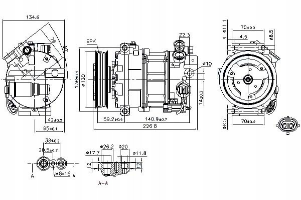 Compresor de aire acondicionado - Nissens 89584 nuevo 3